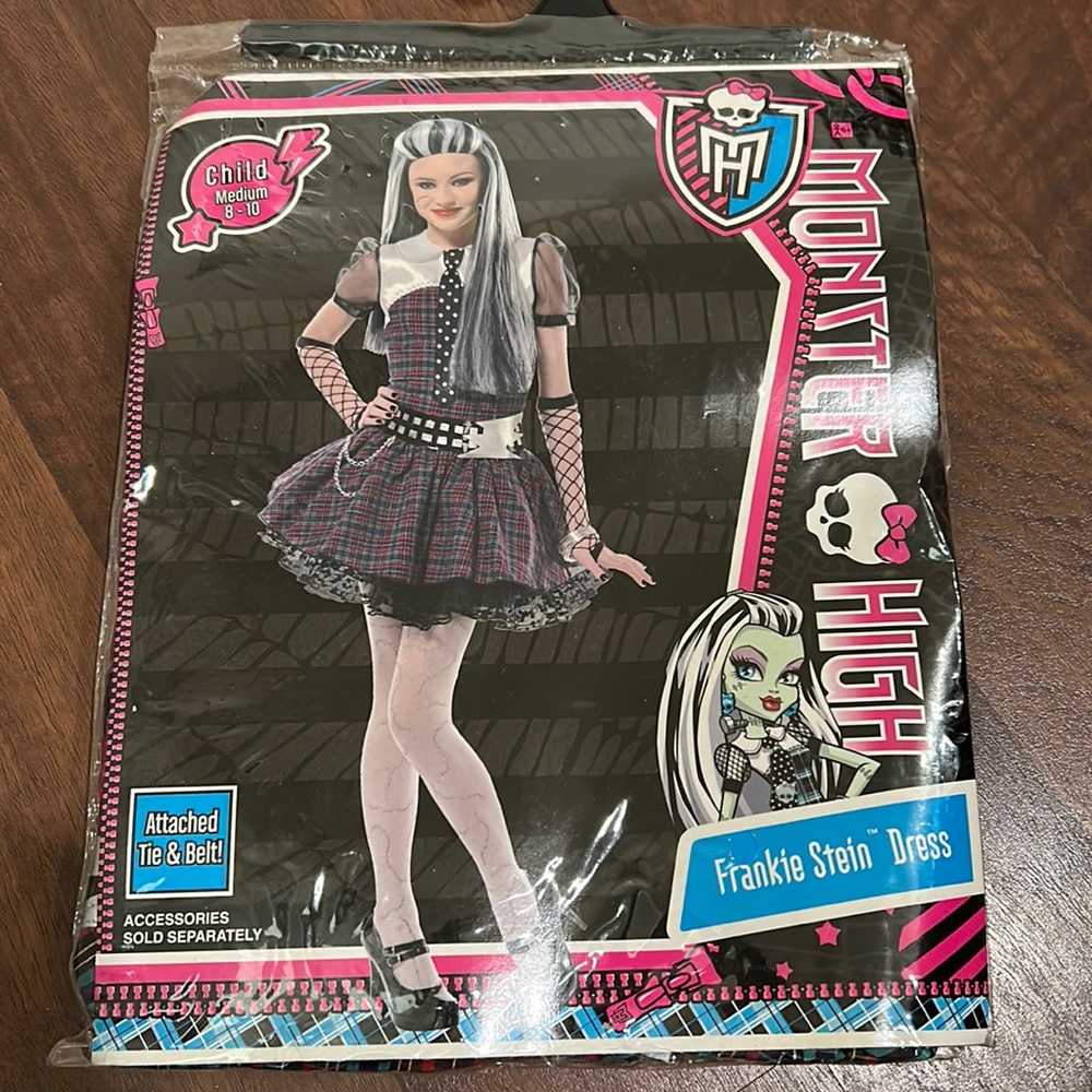 Frankie Stein Dress Halloween Costume Size 8-10